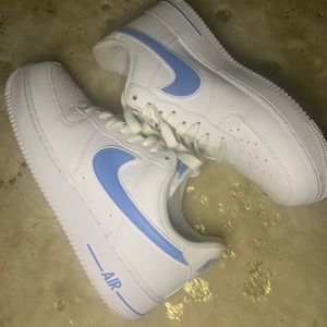 Blue and White Air Force 1’s